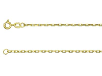 9ct Yellow Gold 2.0mm Square       Diamond Cut Belcher Chain 20&amp;quot;/50cm Hallmarked