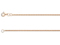 9ct Red Gold 1.3mm Curb Chain      16&amp;quot;/40cm Hallmarked