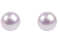 Cultured Pearl Pair Full Round     Half Drilled 3.5-4mm Pink          Freshwater