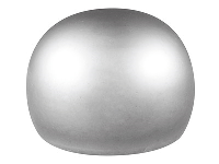 Cultured Pearls Pair Button        Half Drilled 5.5-6mm, Silver Grey, Freshwater