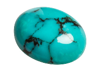 Chinese Turquoise Matrix, Oval     Cabochon 10x8mm