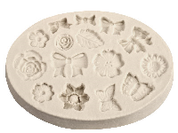 Flexible Clay Mould Bows And       Flowers