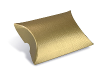 Flat Pack Pillow Box Gold          Pack of 10