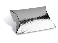 Flat Pack Pillow Box Silver        Pack of 10