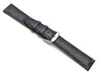 Black Calf Ostrich Grain Watch     Strap 14mm Genuine Leather