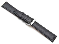 Black Calf Ostrich Grain Watch     Strap 12mm Genuine Leather
