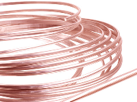 18ct Red Gold 5n D Shape Wire       6.00mm X 2.00mm, 100% Recycled Gold