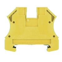 Weidmuller W Series 10mm Earth DIN Rail Terminal for TS35 Rail Green/Yellow WPE10 - price per 100