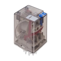 Hongfa HF10 Three Pole 10A Relay 24VDC Coil 3 Change-Over Contacts (3PDP) Test Button & LED Indication