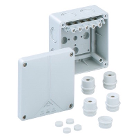 Spelsberg Abox 060 Polystyrene 110 x 110 x 67mmD Enclosure IP65 Grey with 5 Pole Connection Block