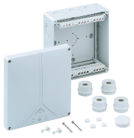 Spelsberg Abox 160 Polystyrene 180 x 180 x 91mmD Enclosure IP65 Grey with 5 Pole Connection Block