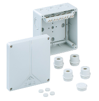 Spelsberg Abox 100 Polystyrene 140 x 140 x 79mmD Enclosure IP65 Grey with 5 Pole Connection Block