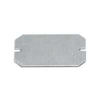 Fibox Piccolo Mounting Plate for 80 x 140mm Enclosures Galvanised Steel Plate Dimensions 54 x 110 x 1.5mmD