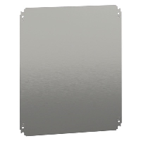Schneider Spacial NSYMM Internal Mounting Plate for 600H x 500mmW Enclosure Galvanised Steel Plate Dimensions 550H x 450W x 2mmD