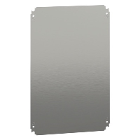 Schneider Spacial NSYMM Internal Mounting Plate for 600H x 400mmW & 400H x 600mmW Galvanised Steel Plate Dimensions 550H x 350W x 2mmD
