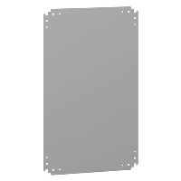 Schneider Thalassa PLA Internal Mounting Plate for 750H x 500mmW Enclosure Galvanised Steel Plate 640H x 375W x 2.5mmD