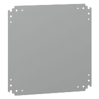 Schneider Thalassa PLA Internal Mounting Plate for 500H x 500mmW Enclosure Galvanised Steel Plate 390H x 375W x 2.5mmD
