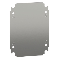 Schneider Spacial NSYMM Internal Mounting Plate for 250H x 200mmW Enclosure Galvanised Steel Plate Dimensions 200H x 150W x 2mmD