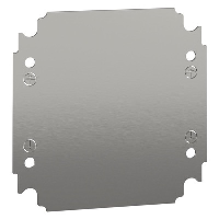 Schneider Spacial NSYMM Internal Mounting Plate for 200H x 200mmW Enclosure Plain Galvanised Steel Plate Dimensions 150H x 150W x 2mmD