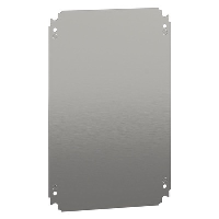 Schneider Spacial NSYMM Internal Mounting Plate for 300H x 450mmW Enclosure Plain Galvanised Steel Plate Dimensions 250H x 400W x 2mmD