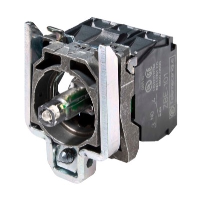 Schneider Harmony XB4 Yellow Light Block with Fixing Collar & 1 x N/O 1 x N/C Contacts Integral 24V AC/DC LED