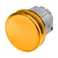 Schneider Harmony XB4 Yellow Pilot Lamp Head for use with BA9s lamp 22.5mm Chrome Bezel