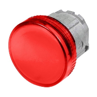 Schneider Harmony XB4 Red Pilot Lamp Head for use with BA9s lamp 22.5mm Chrome Bezel