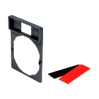 Schneider Harmony Legend Holder for 22mm Units UnMarked 1 Side Black 1 Side Red