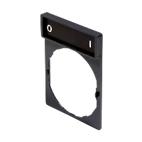 Schneider Harmony Legend Holder for 22mm Units White Text on Black Marked 'O-I'