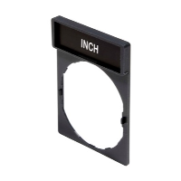 Schneider Harmony Legend Holder for 22mm Units White Text on Black Marked 'INCH'