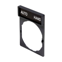 Schneider Harmony Legend Holder for 22mm Units White Text on Black Marked 'AUTO-HAND'