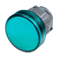 Schneider Harmony XB4 Green Pilot Lamp Head for use with Integral LED 22.5mm Chrome Bezel