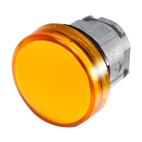 Schneider Harmony XB4 Yellow Pilot Lamp Head for use with Integral LED 22.5mm Chrome Bezel