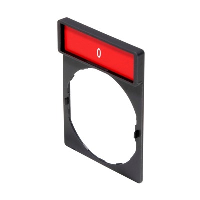 Schneider Harmony Legend Holder for 22mm Units White Text on Red Marked 'O'