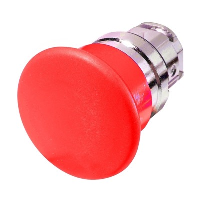 Schneider Harmony XB4 Red 40mm Mushroom Head Pushbutton Actuator 22.5mm Spring Return Chrome Bezel