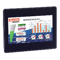 Lovato LRH HMI Display 7" TFT LCD 64K Colours Touch Screen LED Backlit 24VDC Supply Ethernet USB Serial Ports