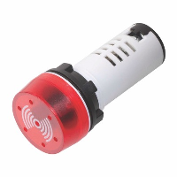 22.5mm Pulsating Alarm 24VAC/DC with Red Flashing LED