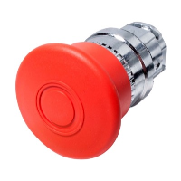 Schneider Harmony XB4 40mm Red Emergency Stop Pushbutton Actuator 22.5mm Pull to Release Chrome Bezel