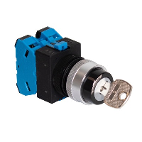 IDEC TW 2 Position Key Switch with 2 x N/O Contacts O-I Stayput Key Removable in Both Positions