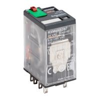 Schneider Zelio RXM4 4 Pole 5A Relay 120VAC Coil 4 Change-Over Contacts Lockable Test Button and LED Indication