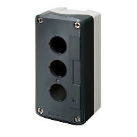 Schneider Harmony XAL 3 Hole Empty Plastic Enclosure for 22.5mm Control Actuators IP66 Grey Lid