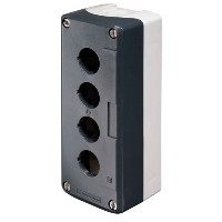 Schneider Harmony XAL 4 Hole Empty Plastic Enclosure for 22.5mm Control Actuators IP66 Grey Lid