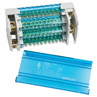 nVent ERIFLEX TD-160A 4 Pole 160A Distribution Block Input Capacity 10 - 50mm2 11 outgoing connections per pole