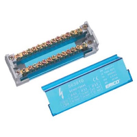 nVent ERIFLEX BD-80-100AL 4 Pole 100A Distribution Block Input Capacity 2 x 10 - 25mm2 13 outgoing connections per pole