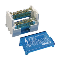 nVent ERIFLEX BD-80-100A 2 Pole 100A Distribution Block Input Capacity 10 - 25mm2 6 outgoing connections per pole