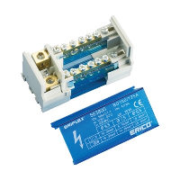 nVent ERIFLEX BD-100-125A 2 Pole 125A Distribution Block Input Capacity 10 - 35mm2 6 outgoing connections per pole