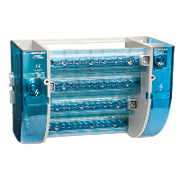 nVent ERIFLEX TDL-400A 4 Pole 400A Distribution Block Input Capacity 35-120mm2 or 20-24mm wide Flexibar 14 Outgoing connections per pole