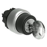 Lovato Platinum 3 Position Key Switch Actuator I-O-II Stay Put Key Removable in Centre 'O' Position