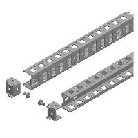 Schneider Spacial Pair of 2200mm Universal Mounting Rails 40mm Wide with 1 Row of Fixings