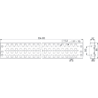 Schneider Spacial Pair of 2000mm Universal Mounting Rails 90mm Wide with 3 Rows of Fixings